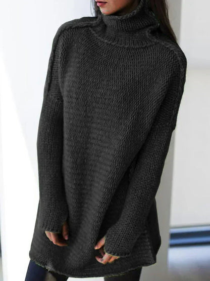 Großer Rollkragenpullover Damen Oversized