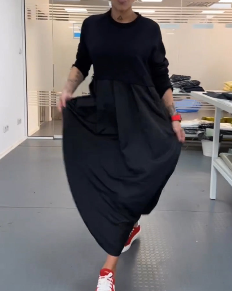 Farbenfrohes Freizeitkleid Uni Mode