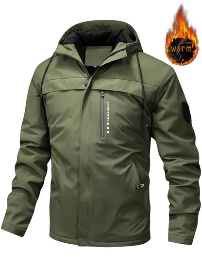 Herren Winterjacke Fell-lined Warm Isoliert mit Taschen