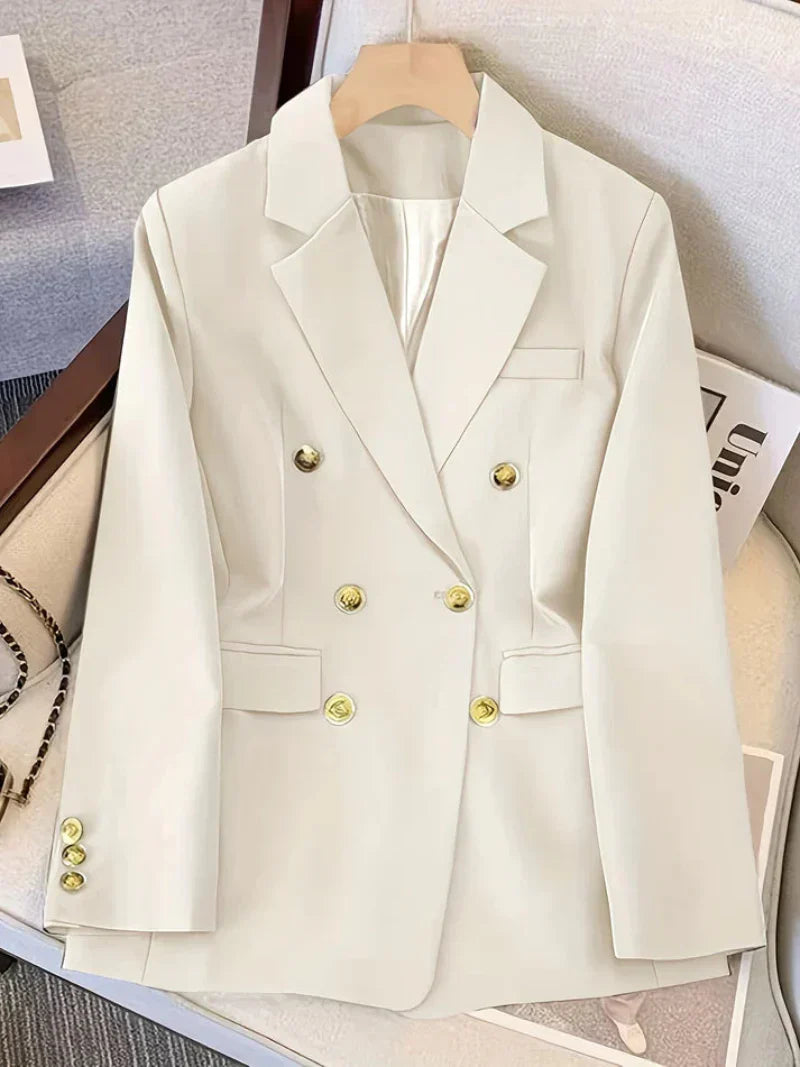 Eleganter Damenblazer Slim Fit Goldknöpfe