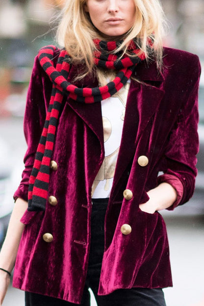 Elegantes Damenkleid Samt Blazer Partyoutfit