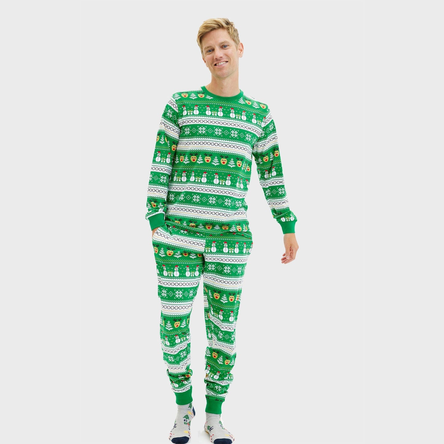 Weihnachts-Pyjama Grün Männer - IdealeKleiden