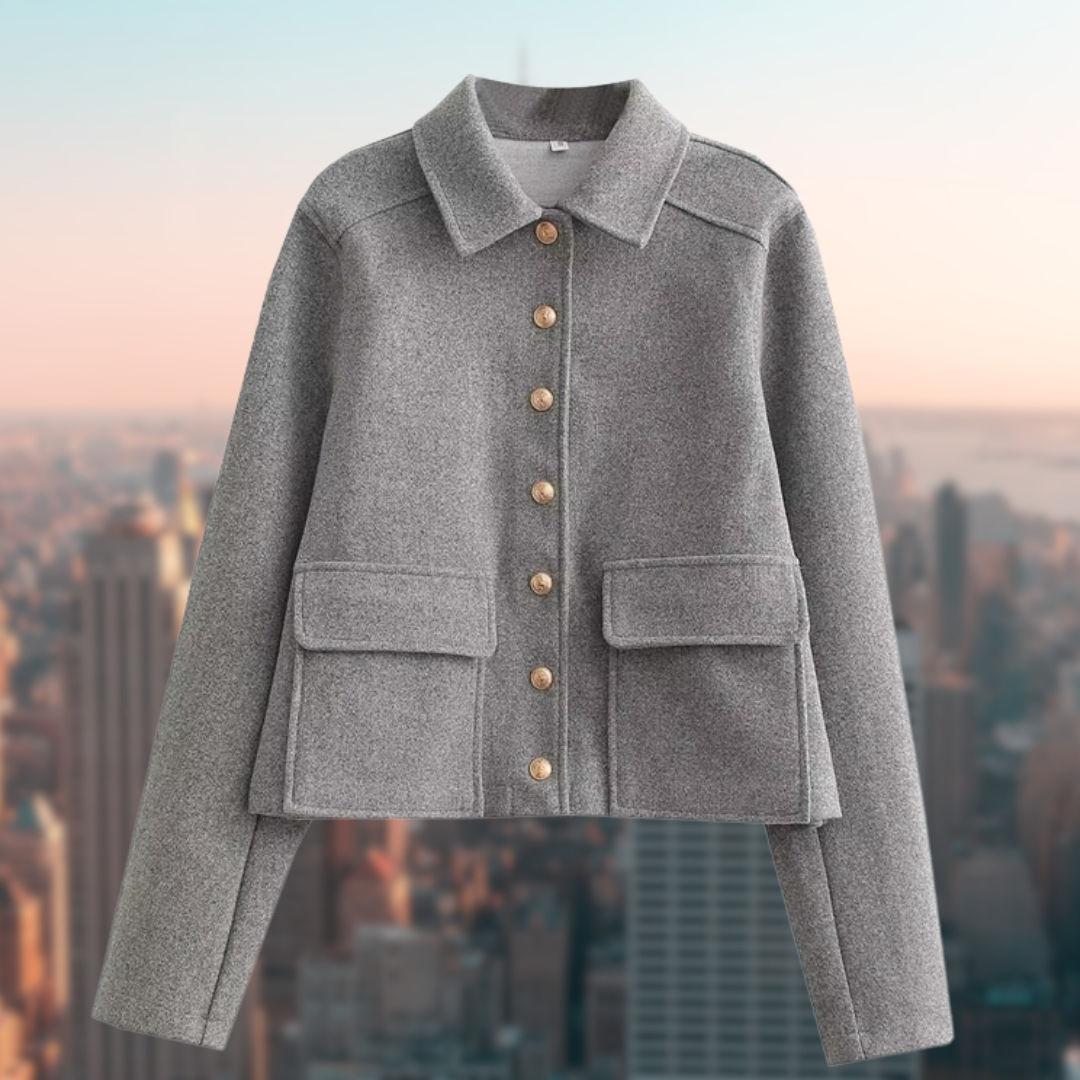 Damen Wolljacke Herbstlich Elegant Lang - IdealeKleiden
