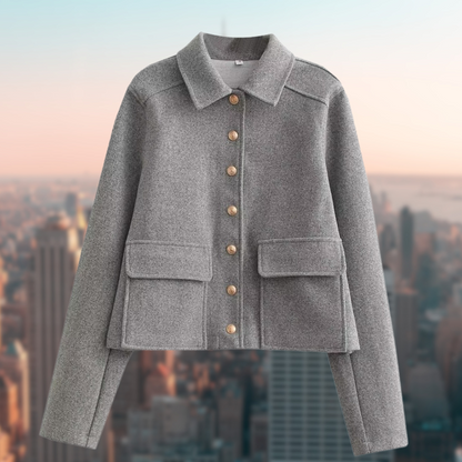 Damen Wolljacke Herbstlich Elegant Lang - IdealeKleiden