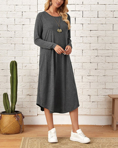 Lockeres Sommerkleid Mit Taschen