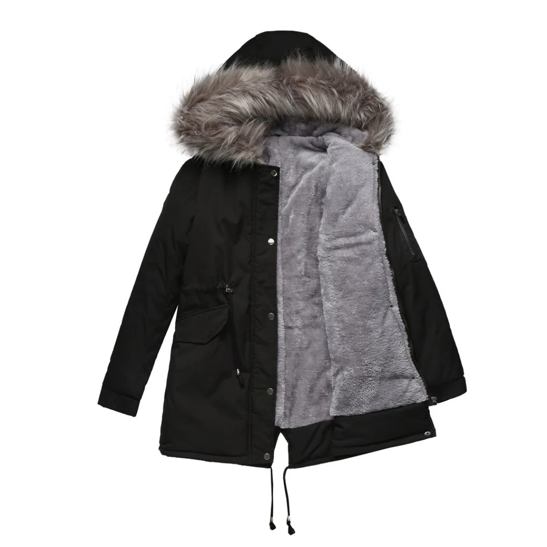 Damen Winterjacke Langarm Warm Isoliert