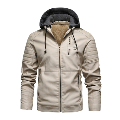 Stilvolle Lederjacke Racer-Style