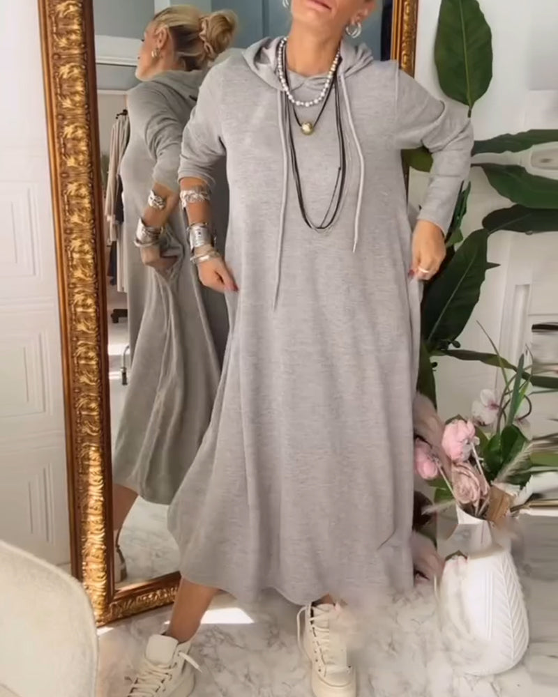 Kapuzenkleid Mit Tasche Damen
