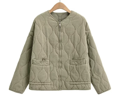 Vintage Steppjacke Klassisch Elegantes Design