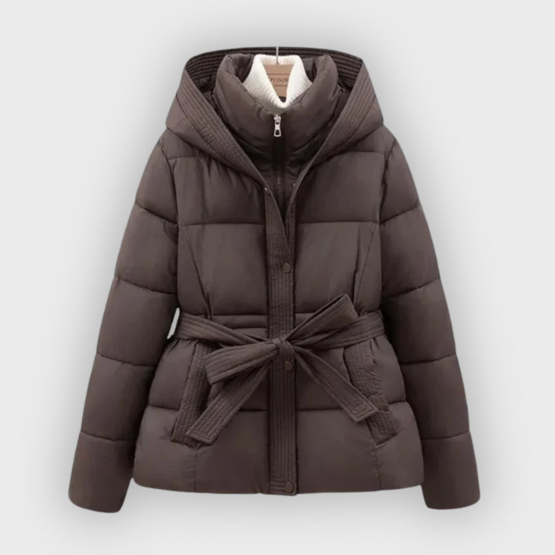 Stylischer Winterparka mit Gürtel Damen