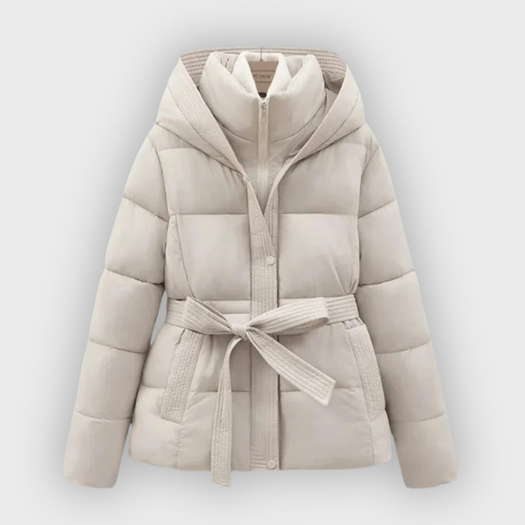Stylischer Winterparka mit Gürtel Damen