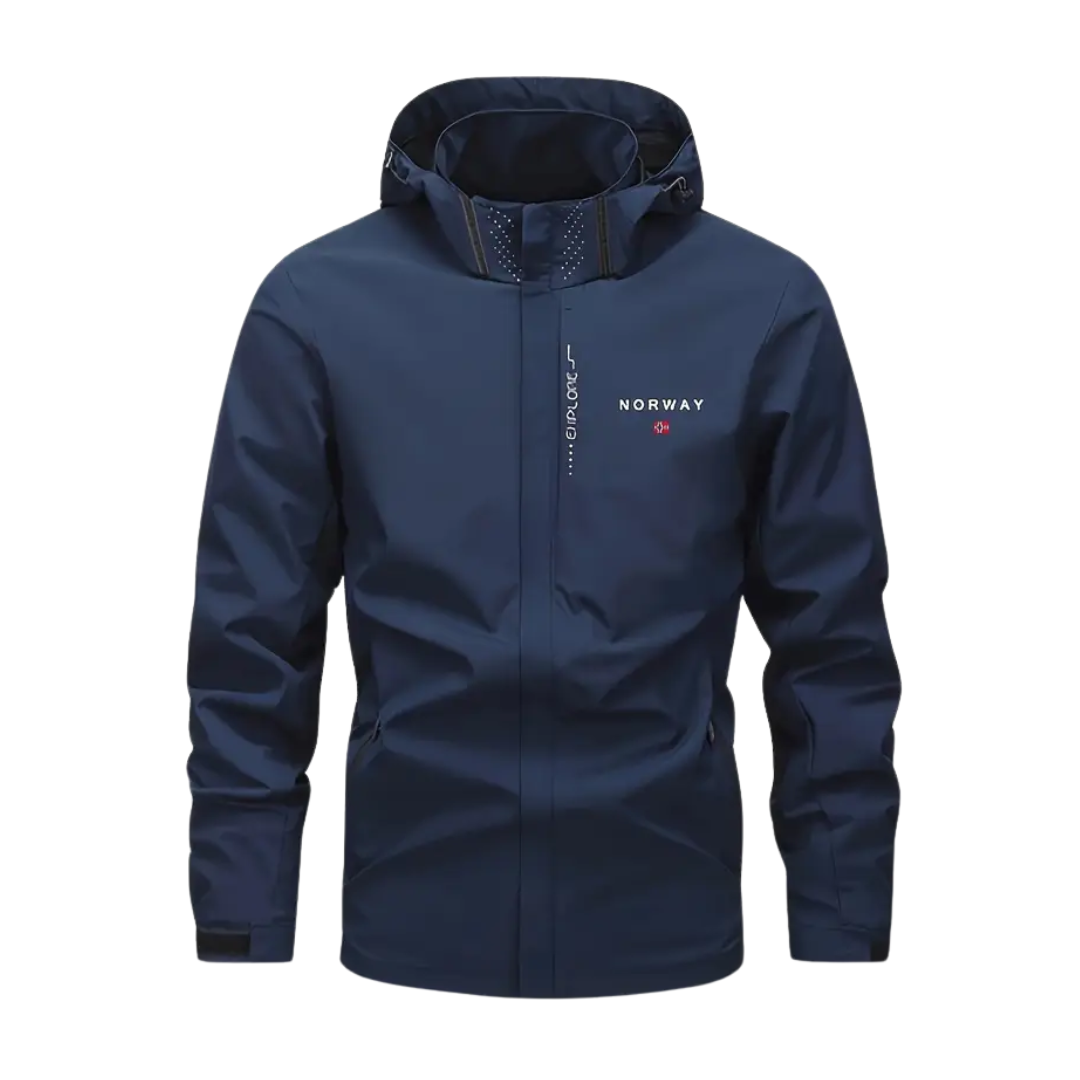 Herren Outdoorjacke Leicht & Wasserdicht mit Abnehmbarer Kapuze
