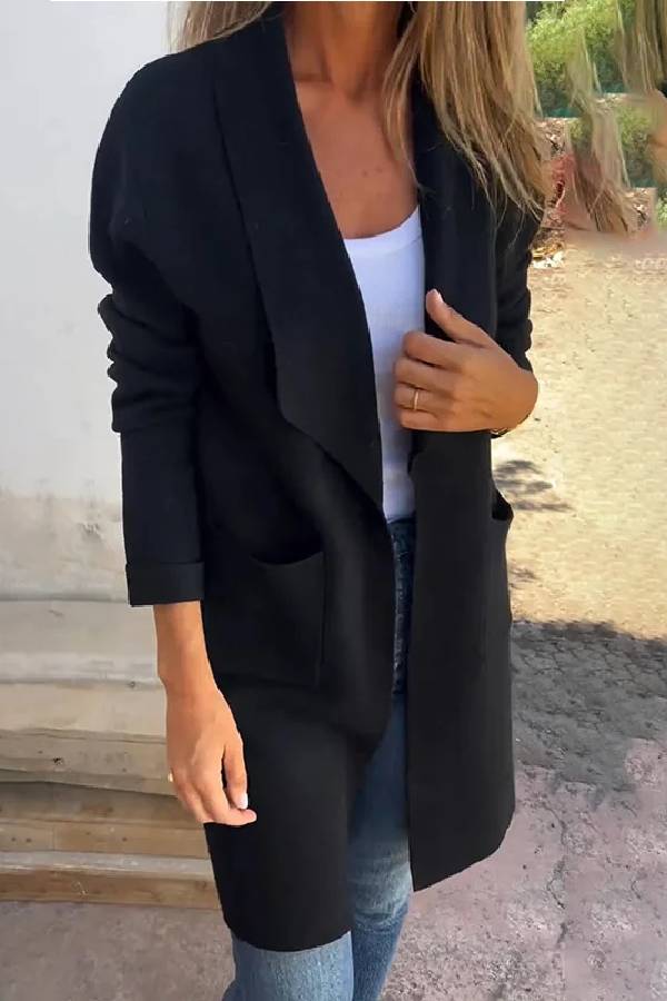Modische Cardiganjacke Mittellang Damen