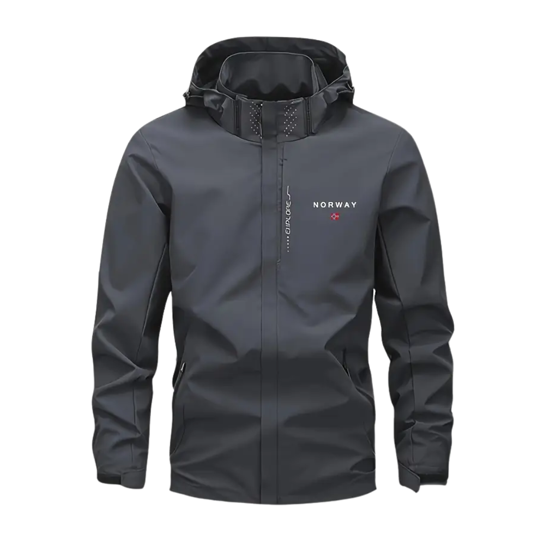 Herren Outdoorjacke Leicht & Wasserdicht mit Abnehmbarer Kapuze