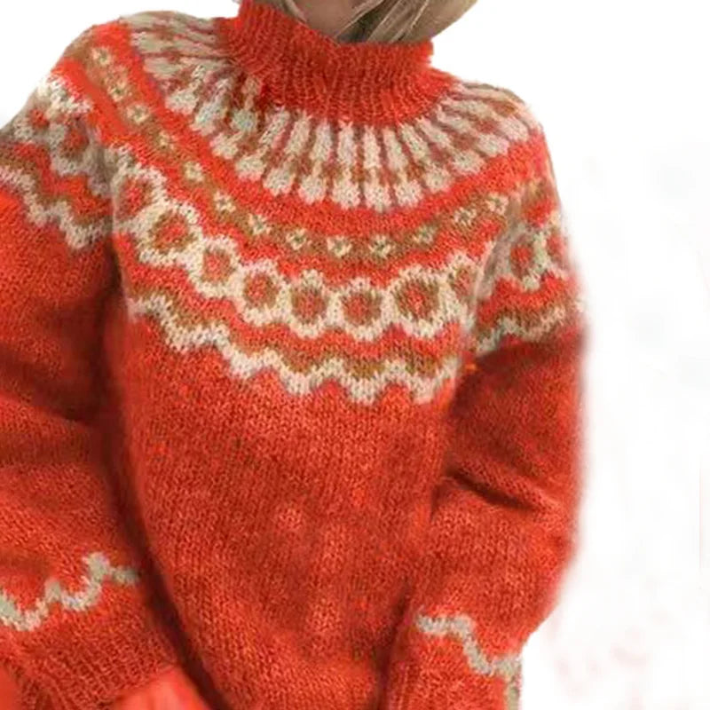 Isabella Damen Pullover Retro Style - IdealeKleiden