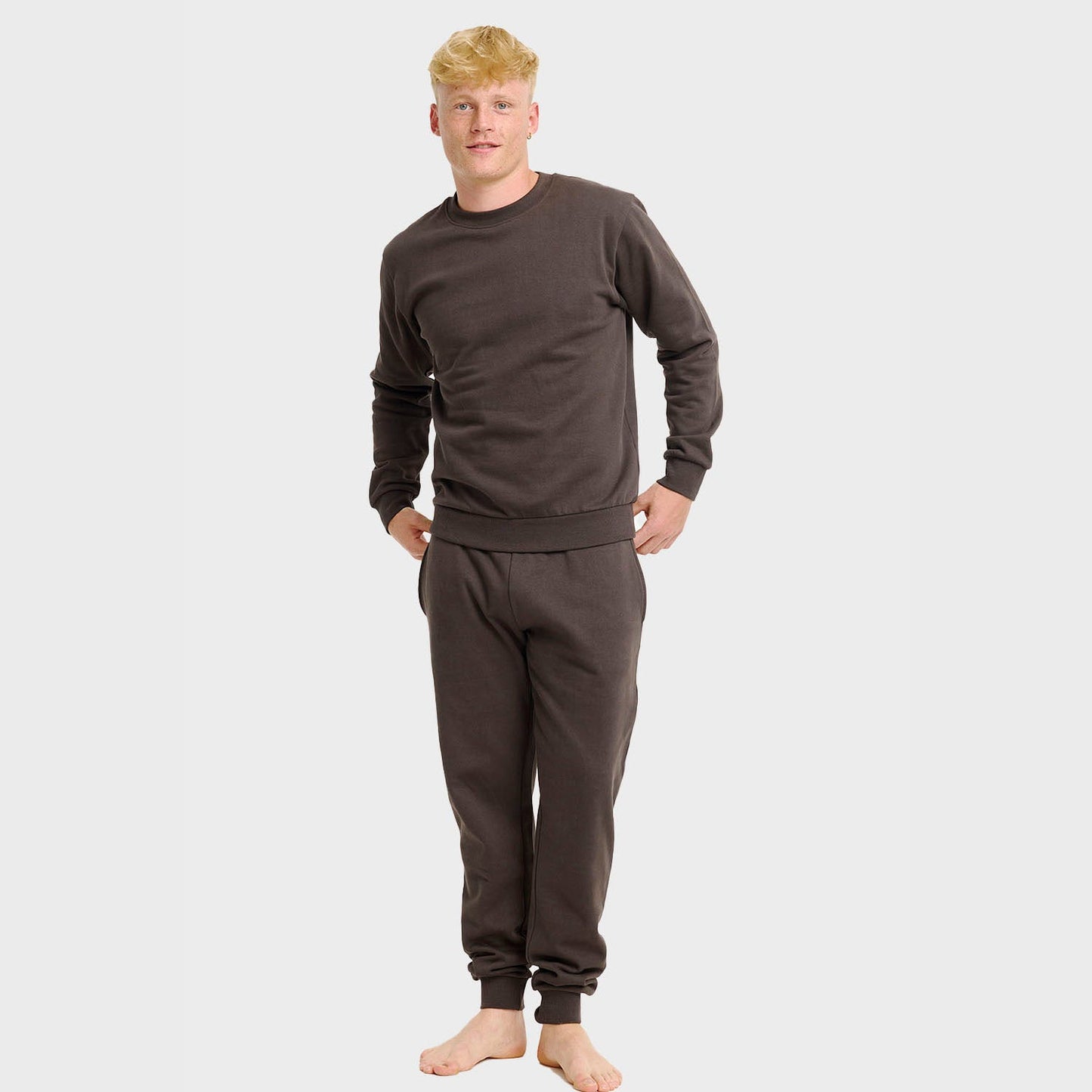 Bequemes Sweatset Herren Braun - IdealeKleiden