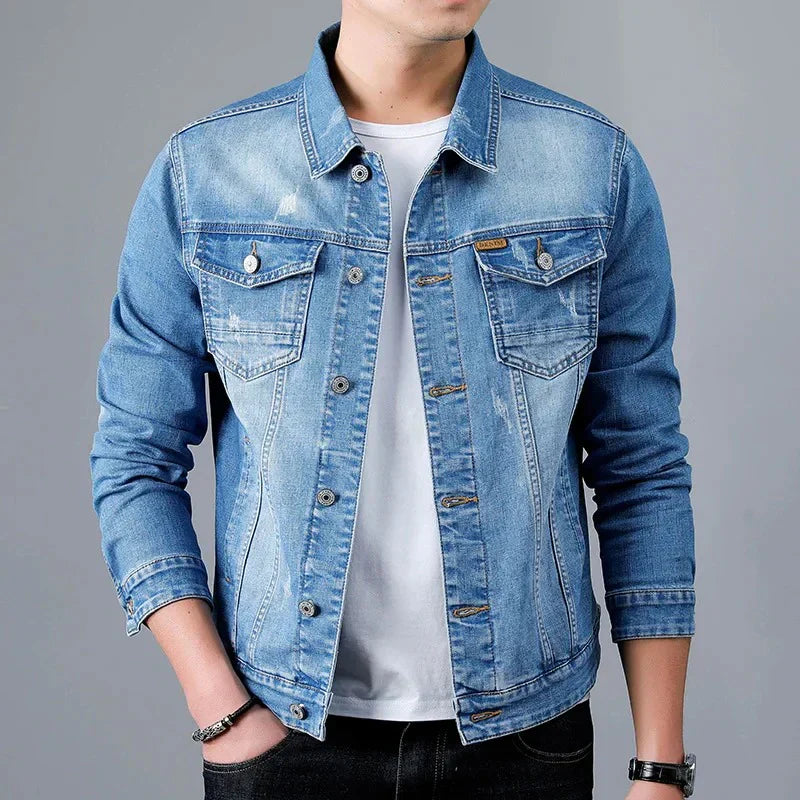 Used Look Jeansjacke Vintage Style