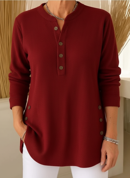 Stylischer Pullover Bequem Modern Knöpfe