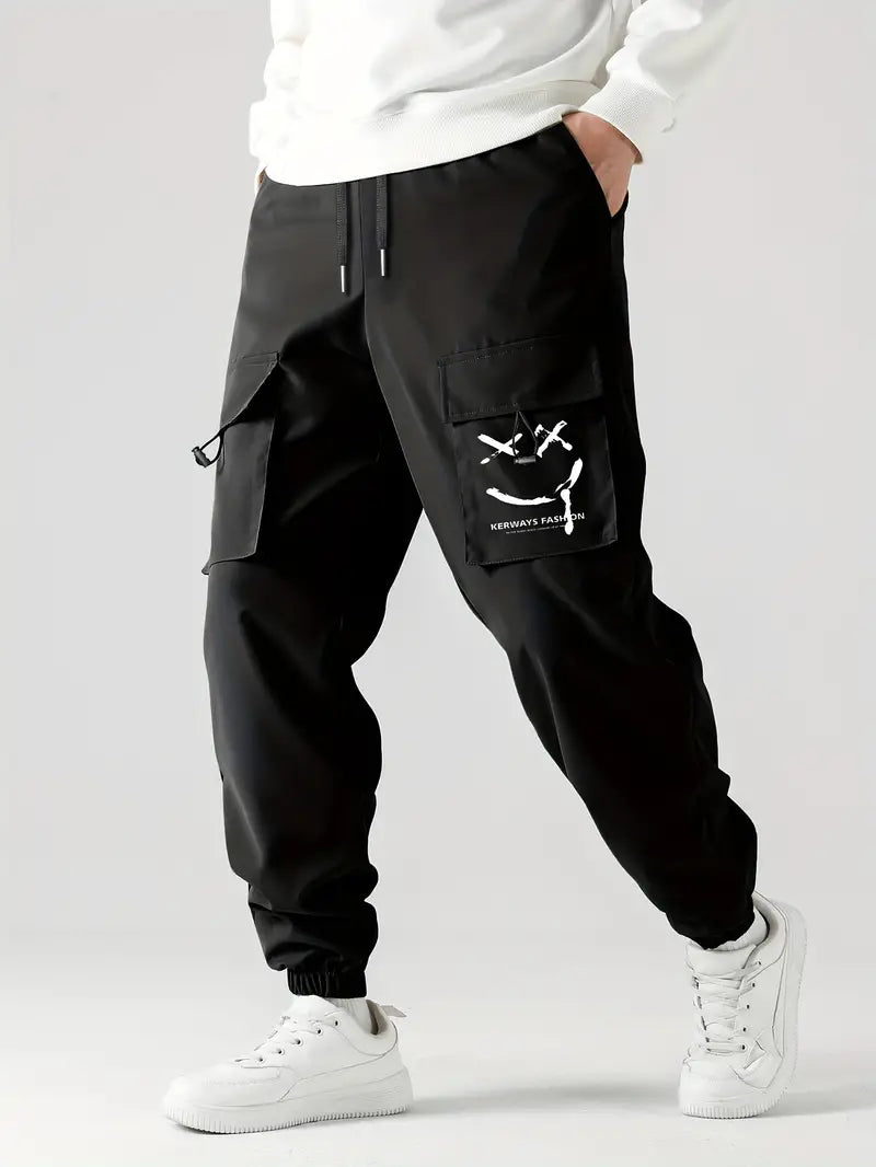 Herren Cargohose Bequem mit Kordelzug