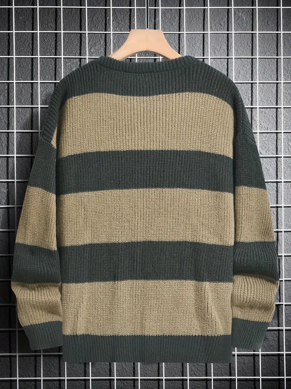 Modischer Colorblock Pullover Herren