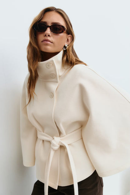 Große Damen Manteljacke mit Gürtel Übergröße