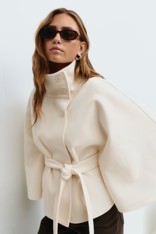 Elegante Damenjacke mit Gürtel | Frauenjacke Chic Modern - IdealeKleiden