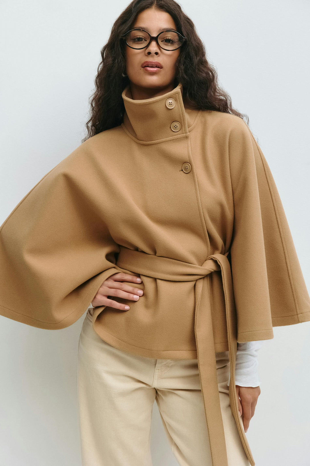 Große Damen Manteljacke mit Gürtel Übergröße