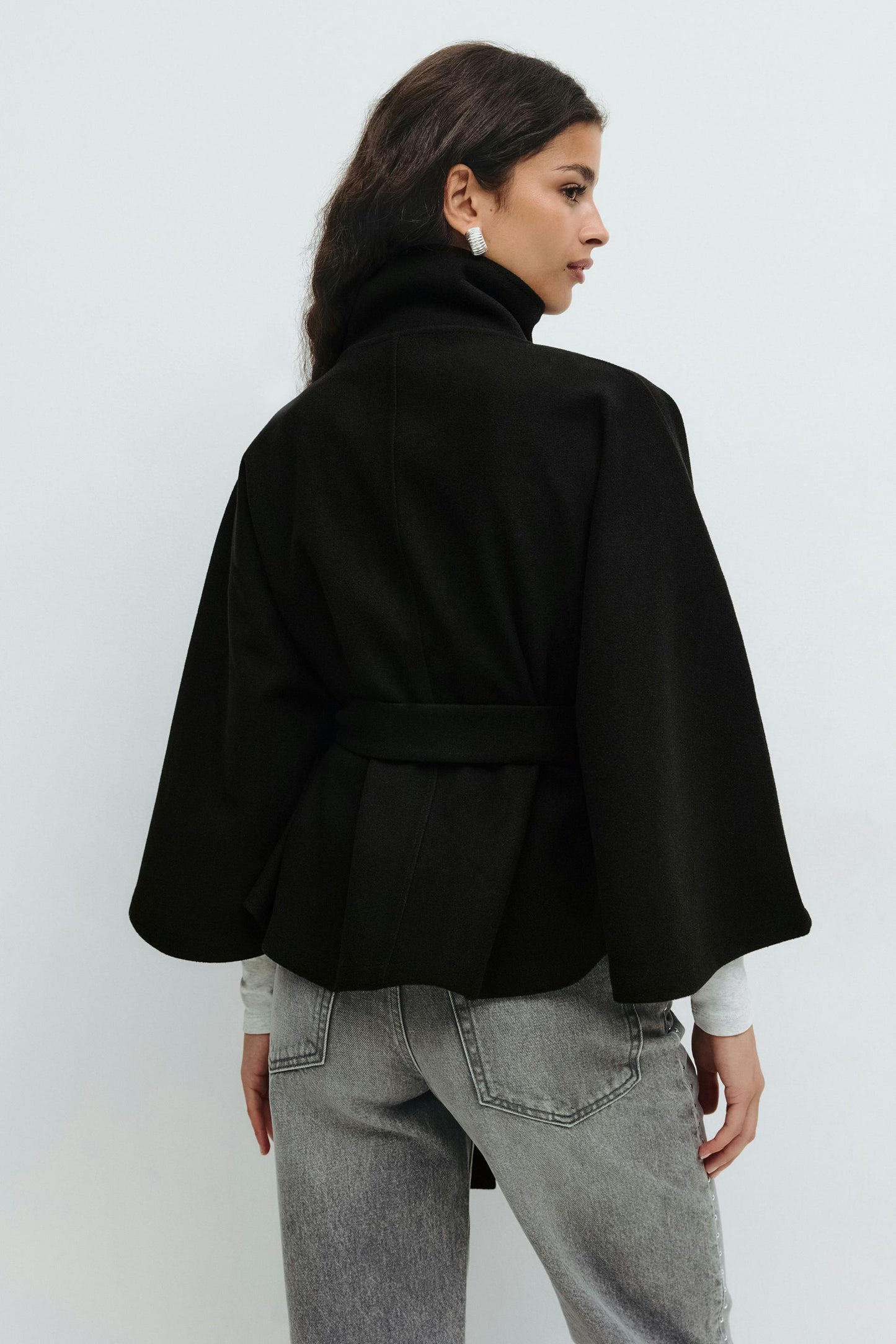 Große Damen Manteljacke mit Gürtel Übergröße