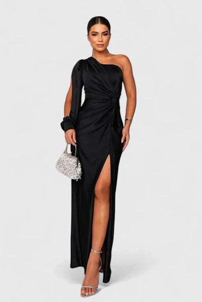 Elegantes Damen Abendkleid mit einer Schulter