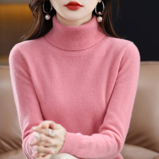 Damenschal Pullover Weich Rollkragen - IdealeKleiden