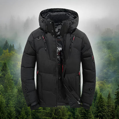 Winterparka Herren Daunenjacke Abnehmbare Kapuze