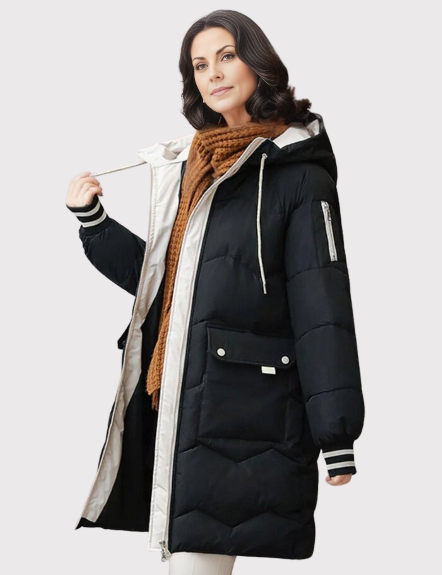 Warme Winterjacke Isoliert Damen