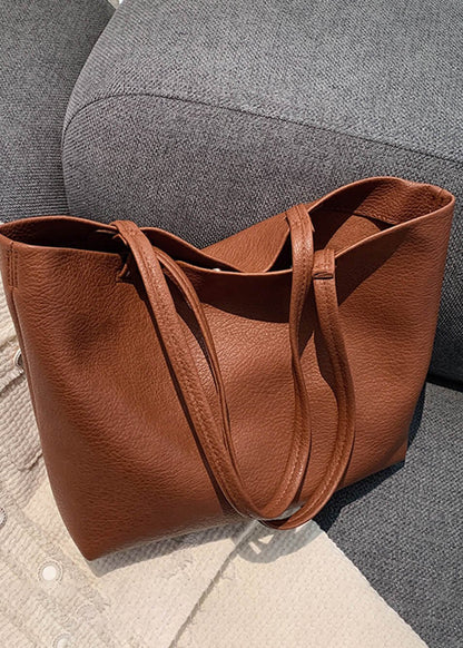 Große Damen Schultertasche Weiches Echtleder