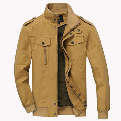 Herren Militärjacke Baumwolle Outdoor Stil
