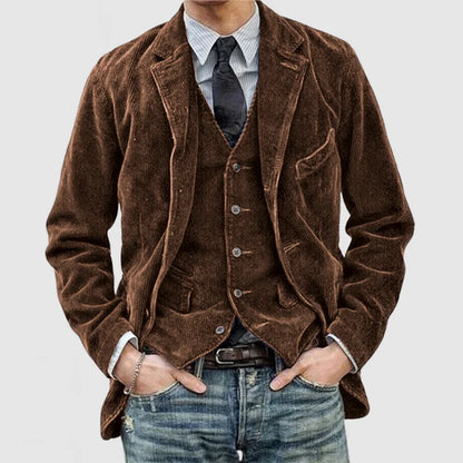 Herren Cordjacke Mit Aufschlägen Modern Style