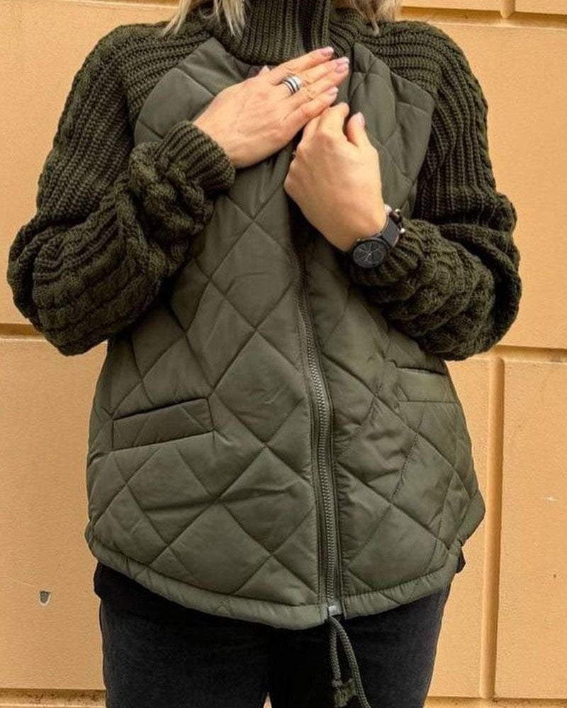 Bequeme Strickjacke Mit Reißverschluss Modern