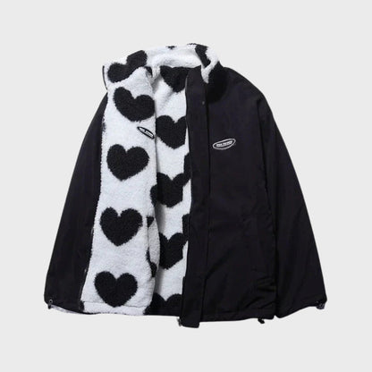 Herzförmige Damenjacke Reversibel
