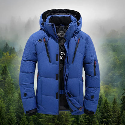Winterparka Herren Daunenjacke Abnehmbare Kapuze - IdealeKleiden