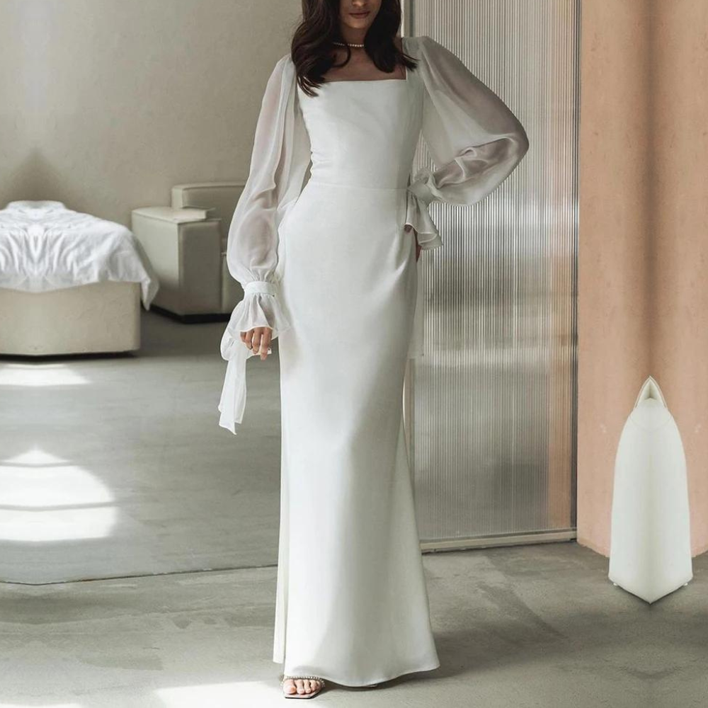 Elegantes Damen Abendkleid Schulterfrei Lang - IdealeKleiden