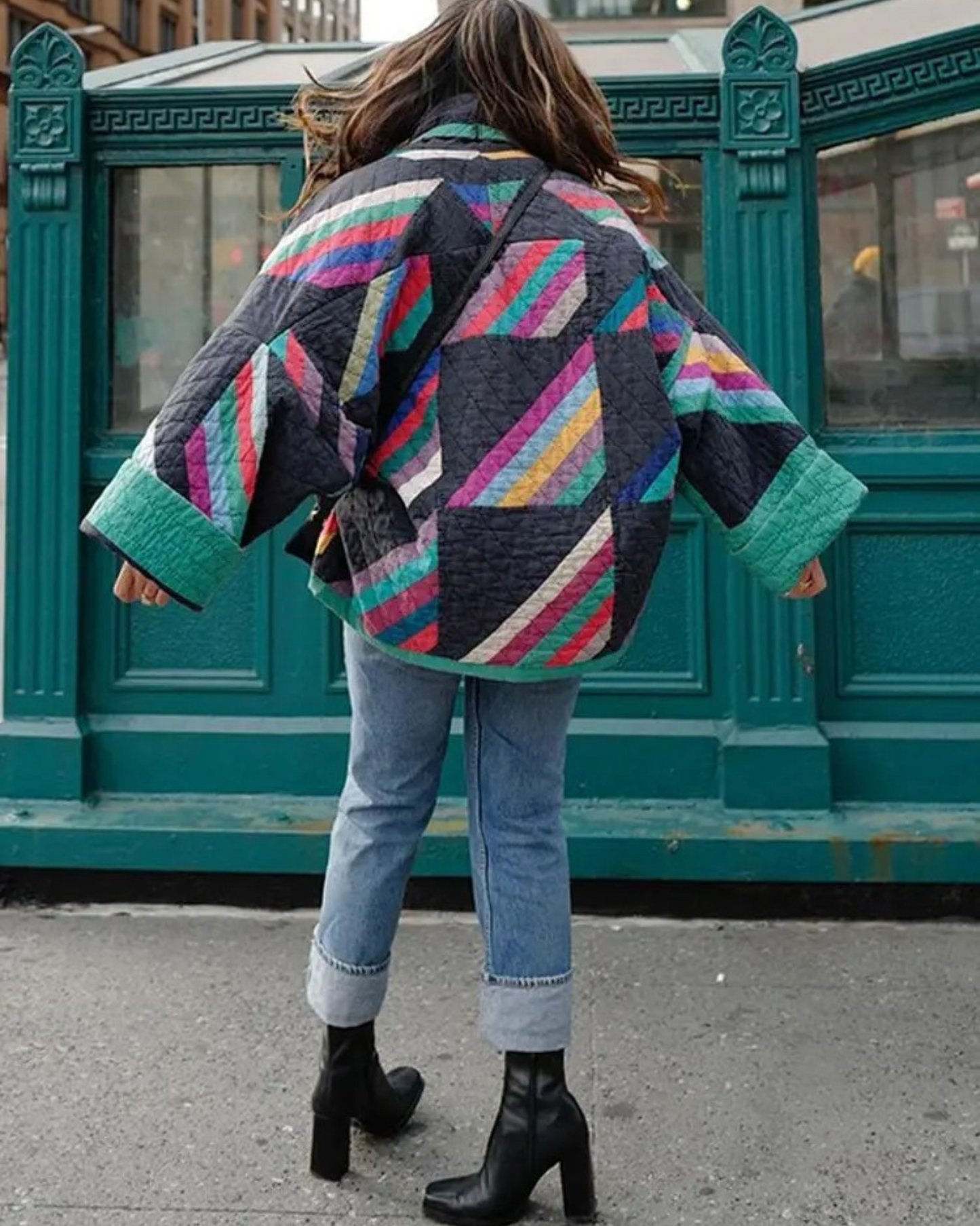 Retro Jacke Damen Lockere Style Baumwolle - IdealeKleiden