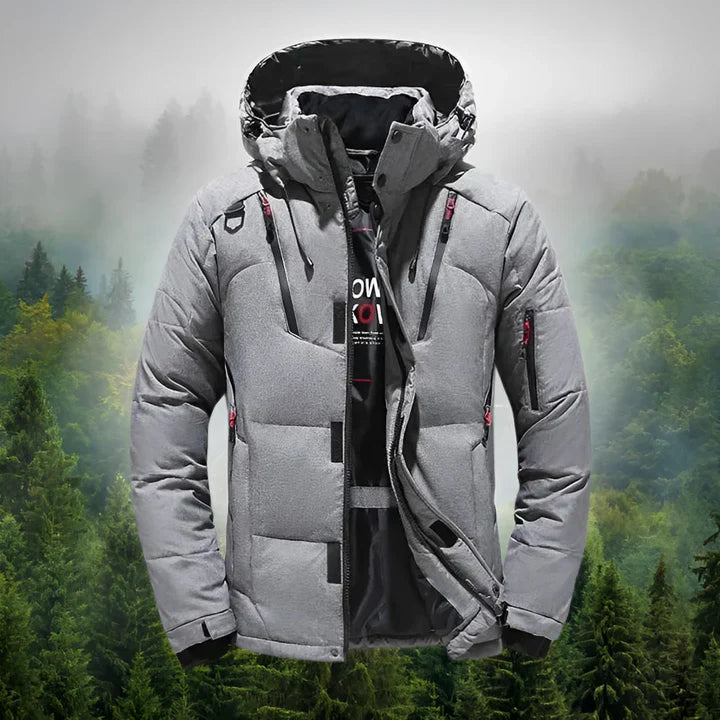 Winterparka Herren Daunenjacke Abnehmbare Kapuze