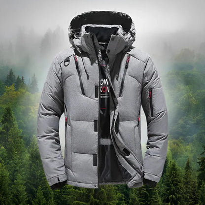Winterparka Herren Daunenjacke Abnehmbare Kapuze
