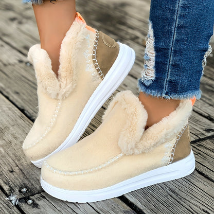 Damen Hausschuhe Fleece Weich Rutschfest