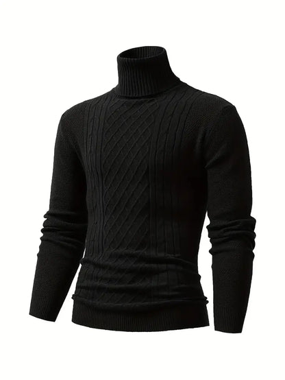 Lässiger Rollkragenpullover Herren Casual