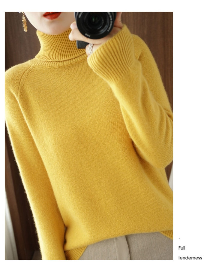 Bequemer Rollkragenpullover Lockerer Style