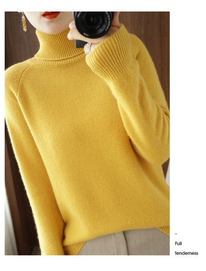 Bequemer Rollkragenpullover Lockerer Style