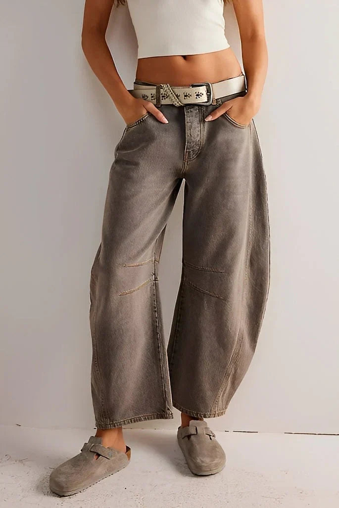 Damen Freizeitjeans Bequem Weite Passform