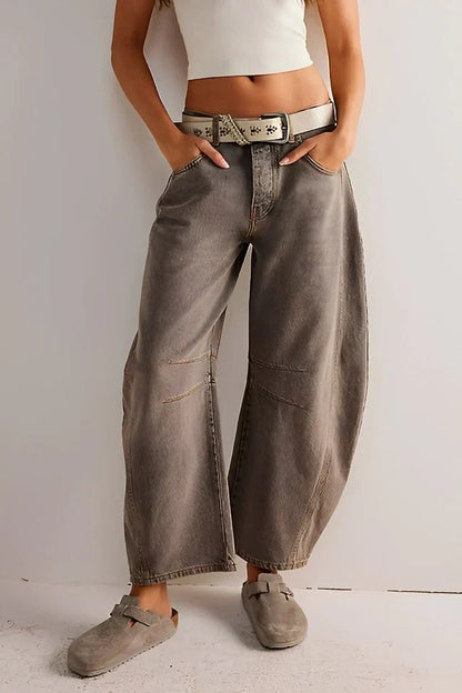 Damen Freizeitjeans Bequem Weite Passform