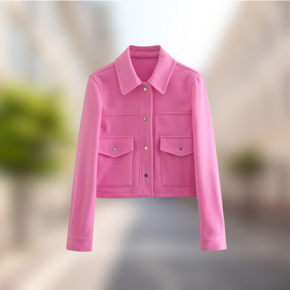 Damen Wolljacke Herbst Look Casual