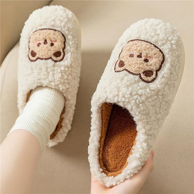 Bequeme Damen Hausschuhe mit Tierdesign